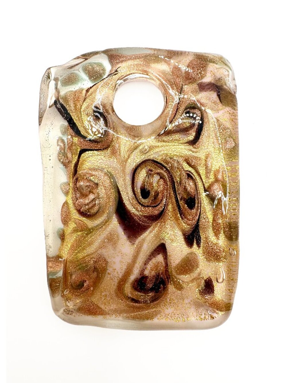 Venetiaurum Murano Glass 24K Gold Foil Pendant Italy